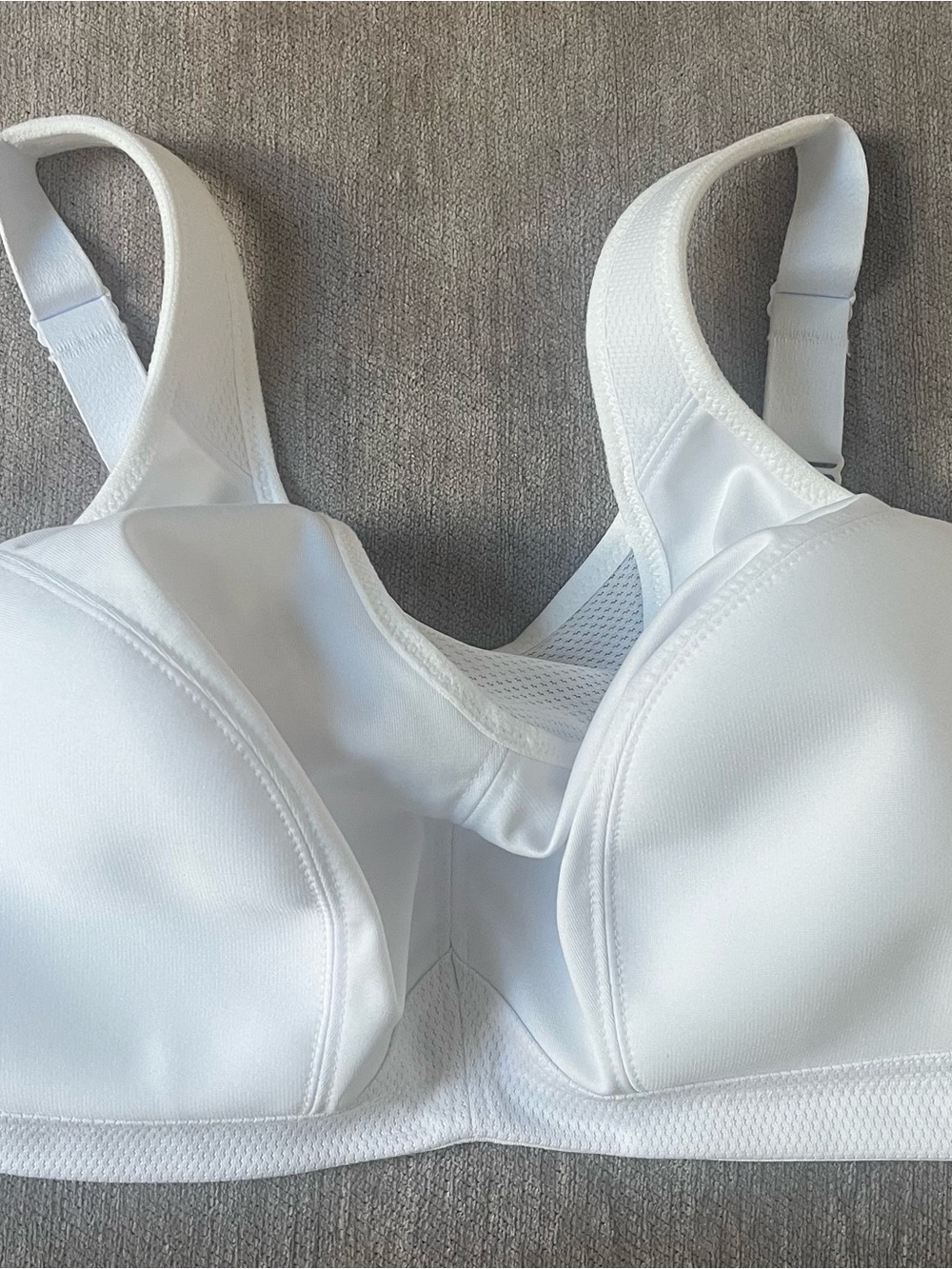 Women's White Supportive Full-Coverage Impact Bra
